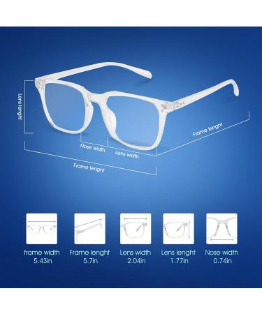 Occffy Blue Light Filter Glasses for Men & Women - Prescription-Free UV Gaming & Computer Glasses - OC092 Modern Transparent Design - Buy Online on GoSupps.com