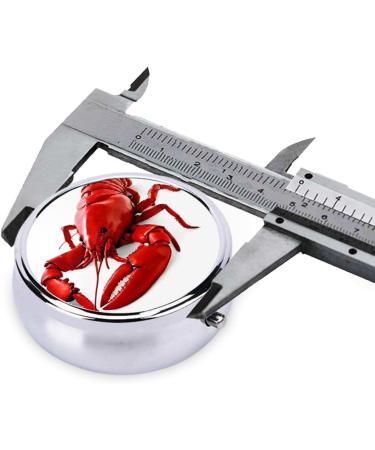Shop Glutton Shrimps Round Pill Box - 3 Compartment Portable Travel Medicine Organizer | Decorative Mini Pocket Holder for Vitamins & Tablets - Buy Online on GoSupps.com