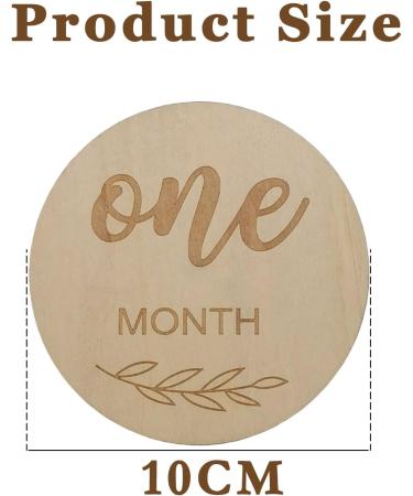HAWAKA 13 Pieces Baby Monthly Milestone Cards Wooden Baby Announcement Cards Wooden Baby Milestone Cards Milestone Discs Photo Props Baby Gift Set for Baby Shower - Buy Online on GoSupps.com
