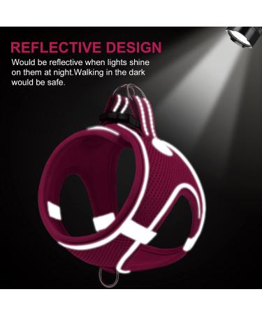 Joyal Reflective Soft Padded Dog Harness for Small Dogs | Air-Mesh Breast Dishes in Bright Pink | Perfect Fit for Puppies (S: 38-42cm) - Buy Online on GoSupps.com
