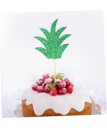 Warmhm 15pcs Fruit Cake Chic Decor Cake Picks Wedding Decor Glittery Leaf Topper Fruit Decor Leaf Cake Topper Reusable Decor Capacillos Para Cupcake Summer Party Pineapple Insert Card - Buy Online on GoSupps.com