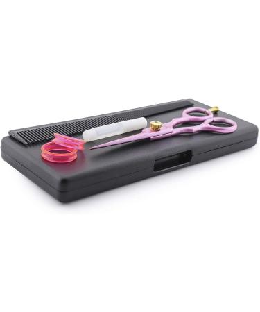 Haryali London Professional 5.5 Hairdressing Scissors for Men and Women - Hair Cutting Shears with Adjustable Screw and Comb Pink - Buy Online on GoSupps.com