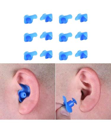 Swimming Ear Plugs - 6 Pairs Silicone Swim Ear Plugs for Adults with Storage Case | Perfect for Swimming & Diving (Blue - Buy Online on GoSupps.com