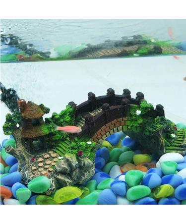 HPiano Aquarium Decoration Cave: Eco-Friendly Polyresin Bridge & Tree Trunk Ornament for Shrimp & Small Fish - Buy Online on GoSupps.com