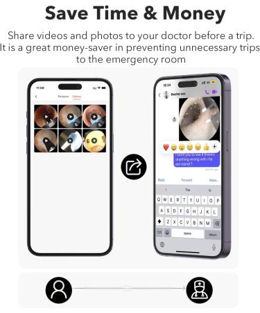 Bebird M9 Ear Wax Removal Tool - Wireless Camera Ear Cleaner Visual Otoscope with Light & 10 Attachments for Family Earwax Removal - Buy Online on GoSupps.com