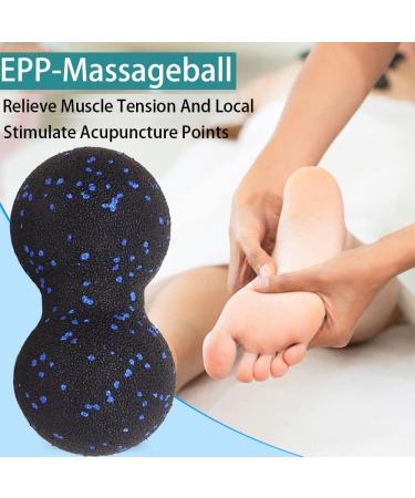 2 Set Self Massage Ball - DuoBall & Peanut Massage Fascia Ball Set for Muscle Relief Spine Care & Plantar Fasciitis Relief | International Shipping Available - Buy Online on GoSupps.com