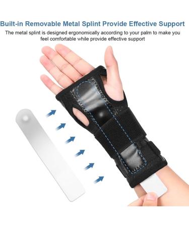 Hand Brace for Carpal Tunnel | Wrist Splint Support for Men & Women | Pain Relief for Arthritis & Tendonitis | Removable Metal Splint - 1 Piece - Buy Online on GoSupps.com