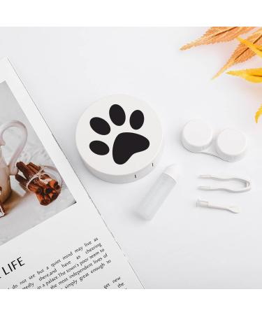 Buy Bagea-Ka Black Animal Paw Print Contact Lens Case Kit - Travel & Home Eye Care with Tweezers Solution Bottle & Mirror | International Shipping Available - Buy Online on GoSupps.com