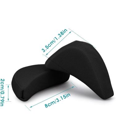 Adjustable Soft Sponge Shoe Fillers | Big Toe Plug Inserts for High Heels | Unisex Foot Pain Relief | Black, 2 Pairs - Buy Online on GoSupps.com
