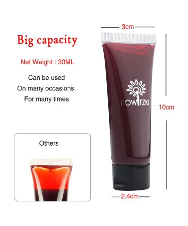 Bowitzki Realistic Fake Blood 30ml - Halloween SFX Makeup Liquid for Zombie Vampires - 1 oz Party Face & Body Paint - Buy Online on GoSupps.com