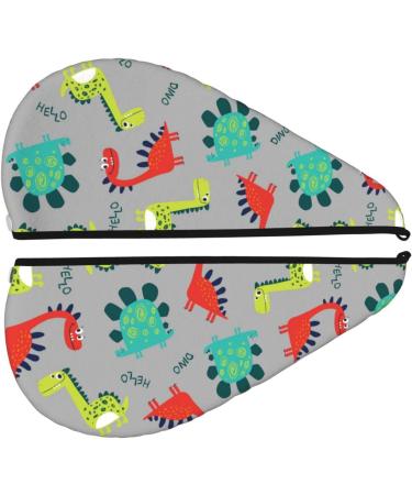 Cute Dinosaur Microfiber Hair Towel | Super Absorbent Coral Velvet Wrap for Long Curly Thick Hair - Quick Dry Hair Cap for Women - Buy Online on GoSupps.com