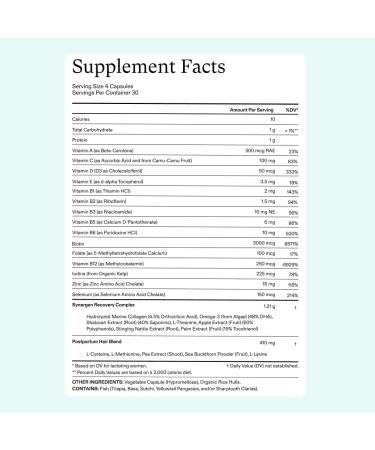 Nutrafol Postpartum Hair Growth Supplements - Clinically Tested Breastfeeding-Friendly 2-Month Supply for Thicker Hair & Less Shedding - Buy Online on GoSupps.com