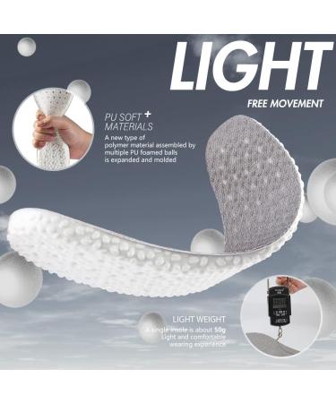 XINIFOOT Shock Absorption Insoles - 3 Pairs of Flexible PU Inserts for Men (US 8-11) | Relieve Foot Pain & Maximum Comfort in Black - Buy Online on GoSupps.com