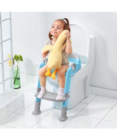 Potty Training Seat with Step Stool Ladder for Boys & Girls - Gray/Blue - Buy Online on GoSupps.com
