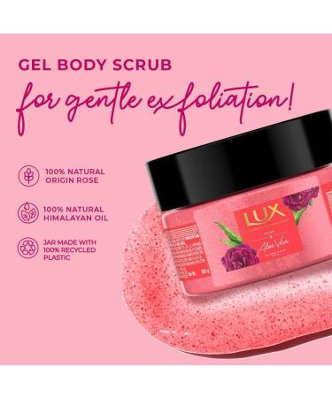 L.U.X Rose & Aloe Vera Body Scrub - 300g | Nourishing Exfoliator for Soft Glowing Skin | International Shipping Available - Buy Online on GoSupps.com
