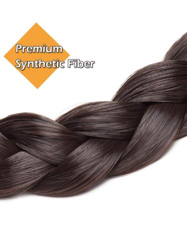 Silk-Co Women s Dark Brown 3-Strand Braided Hair Band - Vintage Elastic Headband for Weddings & Hair Braids - 1.5cm Wide Hair Extensions - Buy Online on GoSupps.com