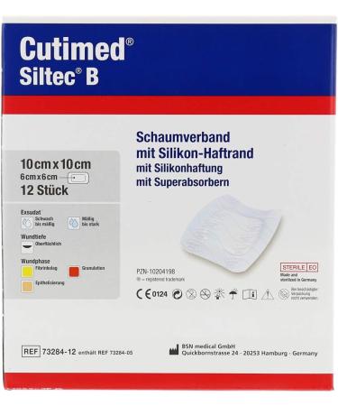 Cutimed Siltec B Foam Dressing 10x10 cm with Adhesive | Optimal Wound Care Solution | International Shipping Available - Buy Online on GoSupps.com