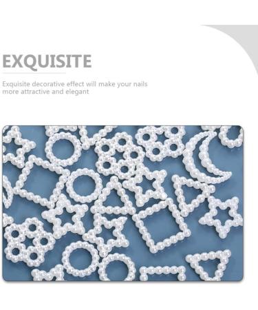 Beavorty 1 pearl nail accessories cross charms for nails pearl powder for nails pearls pearl manicure charms nail charms nail art decoration nail art decors 3d super flash white gem abs - Buy Online on GoSupps.com