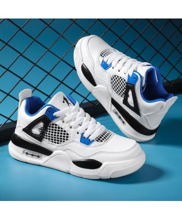 Adoff Basketball Shoes for Kids | Universal Casual Sports Shoes for Boys & Girls | Size 36 EU | Blue & White - Buy Online on GoSupps.com