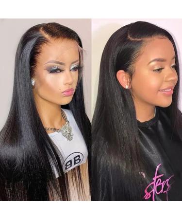 UNICE 26 Inch 10A Brazilian Virgin Human Hair HD Lace Front Wig for Black Women - Bleached Knots, Pre Plucked, 150% Density - Buy Online on GoSupps.com