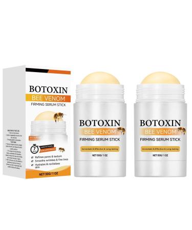 Bee Venom & Niacinamide Firming Serum Stick - Skin Tightening Facial & Neck Cream for Hydration Elasticity Boost - Portable Moisturizing Skincare Stick 1oz (2 Pack)