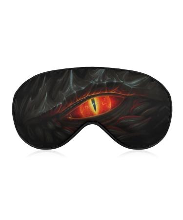 Dragon Red Eye Sleep Mask Eye Cover for Sleeping Blindfold with Adjustable Strap Blocks Light Night Travel Nap for Men Women