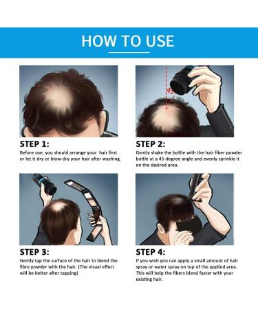 Professional Quality Black Hair Fibres - Instant Hair Loss Concealer for Men and Women - Thinning Hair Powder Spray - 15 Sec Results - Buy Online on GoSupps.com