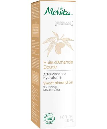 Melvita Organic Sweet Almond Oil 99.5% Pure Moisturizing and Softening Ideal for Dry Skin Precise Application with Drip System Elegant Bottle - 100 ml Beauty Oils Range - Buy Online on GoSupps.com