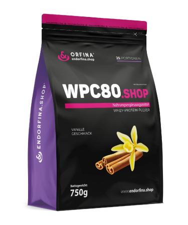 & Orfina Whey Protein Powder 80% 750g |Protein powder whey protein powder vanilla tasteShake muscle building |Dietary supplement fat & low in protein nutrition |25 portions