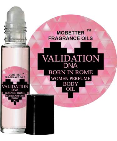 MOBETTER FRAGRANCE OILS Validation DNA Born in Rome Women Perfume Body Oil 0.33 Fl Oz (Pack of 1) Blackcurrant Jasmine Grandiflorum Bourbon Vanilla