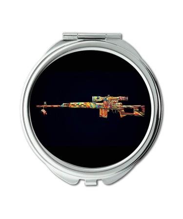 YENDOSTEEN Mirror Compact Mirror gun cleaning kit Round Mirror cool gun background pocket mirror portable mirror