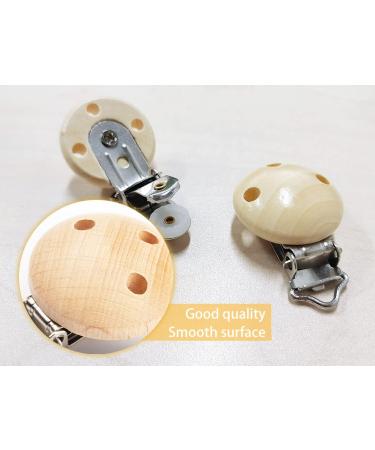 Hitopin 10 Pieces Pacifier Clips Set - Wooden Clip Holders for DIY Crafts & Accessories | Pacifier Chains & Closures - Buy Online on GoSupps.com
