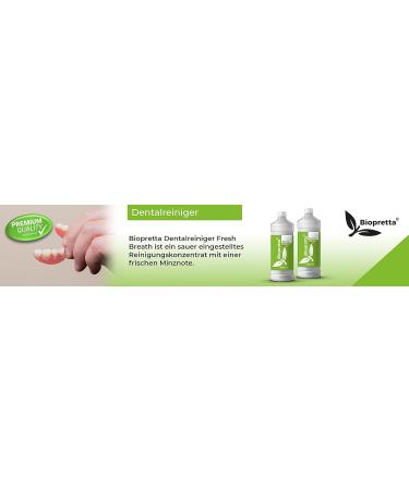 Biopretta Dental Cleaner 1000ml | Dosing Aid for Bits Prostheses Dentures & Braces - Effective Stain Removal - Buy Online on GoSupps.com