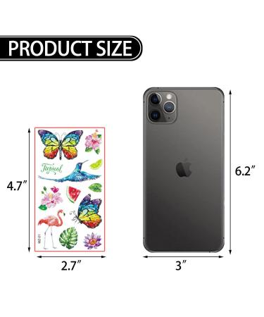 Colorful Butterfly Temporary Tattoos - 10 Sheets for Kids and Women | Fake Face & Body Tattoos - Perfect for Parties and Gifts - Buy Online on GoSupps.com