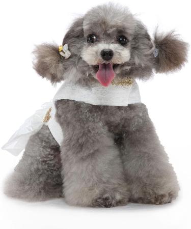 Qcwwy Princess Dress for Dogs & Cats - Comfortable Mesh Summer Dress for Small Pets - Breathable Polyester High-Time Fashion (M) - Buy Online on GoSupps.com