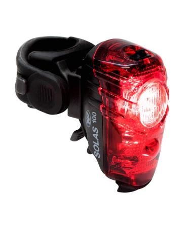NiteRider Solas 100 Lumens USB Rechargeable Bike Tail Light Powerful Daylight Visible Bicycle LED Rear Light Easy to Install Road Mountain City Commuting Adventure Cycling Safety Flash