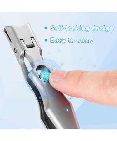 Toe Nail Clippers for Thick Nails - Sharp Stainless Steel Wide Mouth Clippers for Seniors | Perfect for Men & Women (Silver - Buy Online on GoSupps.com