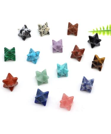 1-40PC 13mm Merkaba Star Natural Stone Crystal for DIY Jewelry Gem Decoration Wholesale (Color : Mix Random Stones Size : 10 pcs) 10 pcs Mix Random Stones - Buy Online on GoSupps.com