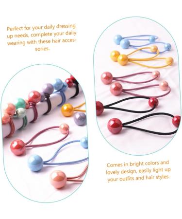 FRCOLOR Rope Pairs headband color hair tie hair band Pom Pom hair ties for girls hair ties for thick hair ponytail holders girls hair rope Acrylic Korean version bracket Headband - Buy Online on GoSupps.com