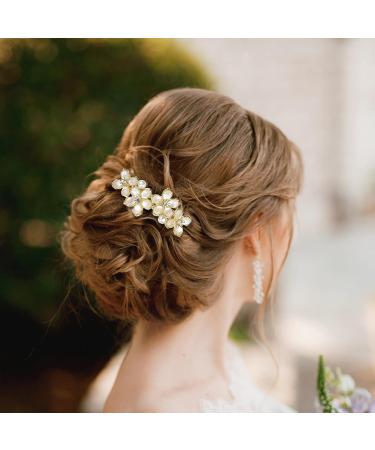 Vintage Opal French Pearl Hair Barrettes - Decorative Hair Clips for Women and Girls - Buy Online on GoSupps.com