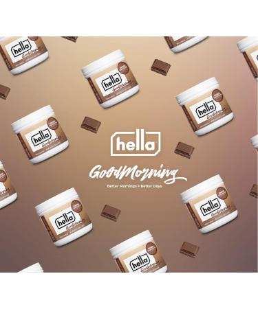 Hella Goodmorning Protein & Collagen Powder - Swiss Chocolate - Vitamins Minerals & 80mg Organic Caffeine for Focus & Energy - 20 Servings - Buy Online on GoSupps.com
