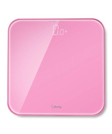 VisionTechShop S Body High Precision Ultra Wide Digital Body Weight Bathroom Scale up to 396lb/180kg, Super-Clear Large LED Display,"Step-On" Technology, Pink Pink - 1 scale
