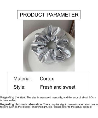 PODNAMAT Large Hair Loop Rope Hair Loop Tied Hair Ponytail Head Rope Hair Rope Hair Accessories Gift for Girls(Silver Small Large Intestinal Hair Ring) - Buy Online on GoSupps.com