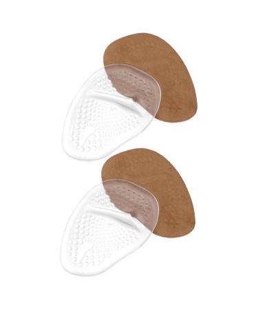 FRCOLOR 2 Pairs Silicone Forefoot Pad of Foot Feet Cushions for Shoes Women Silicone Insole Insoles Shoe Inserts High-Heel Half Sole Pad Sunglasses Case Women's Pu Polyurethane High Heels Assorted Color 10.20X7.40X0.30CM