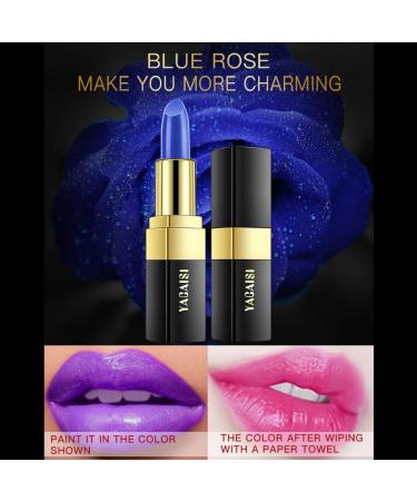 Go Ho Blue Magic Lipstick Shimmer Color Changing Lip Balm for Women 0.12oz - Nutritious Tinted Lip Stain - Labiales Magicos - Moisturizing Lasy Lipstick - 1 PC Magic - Buy Online on GoSupps.com