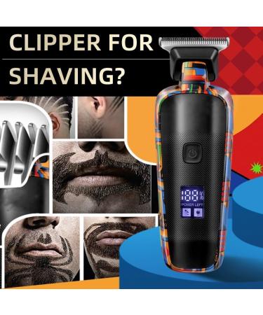 Buy Digital Display Professional Barber Pusher Hair Clipper - Electric Reciprocating Random Graffiti Pattern for Men - Best International Shipping - Buy Online on GoSupps.com