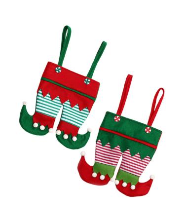 Ciieeo Lemon Cocktail Straws 2pcs Christmas Candy Handbag Ornament Christmas Stocking Christmas Candy Bag Christmas Tree As Shown 2pcs