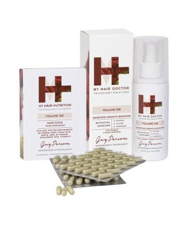 My Hair Doctor Volume-ise Hair Growth Booster (150ml) & Nutritional Supplements (60 Capsules) Set - Fine Hair Growth Serum & Hair Growth Vitamins Set - Hair Vitamins For Growth and Hair Loss Treatment