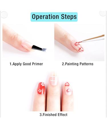 WACURRENTHYD 5Pcs Nail Art Liner Brushes Set - Thin Nail Gel Polish Painting Brushes for Precise Nail Art Designs (7/9/11/15/18mm) - Buy Online on GoSupps.com