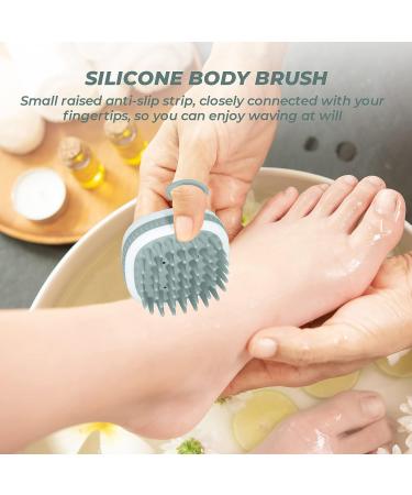 QEZEZA Exfoliating Silicone Body Scrubbers - Dark Green | Bump Brushes for Shower & Hair Washing | Easy to Clean | Sturdy & Durable | Smooth Skin - Buy Online on GoSupps.com